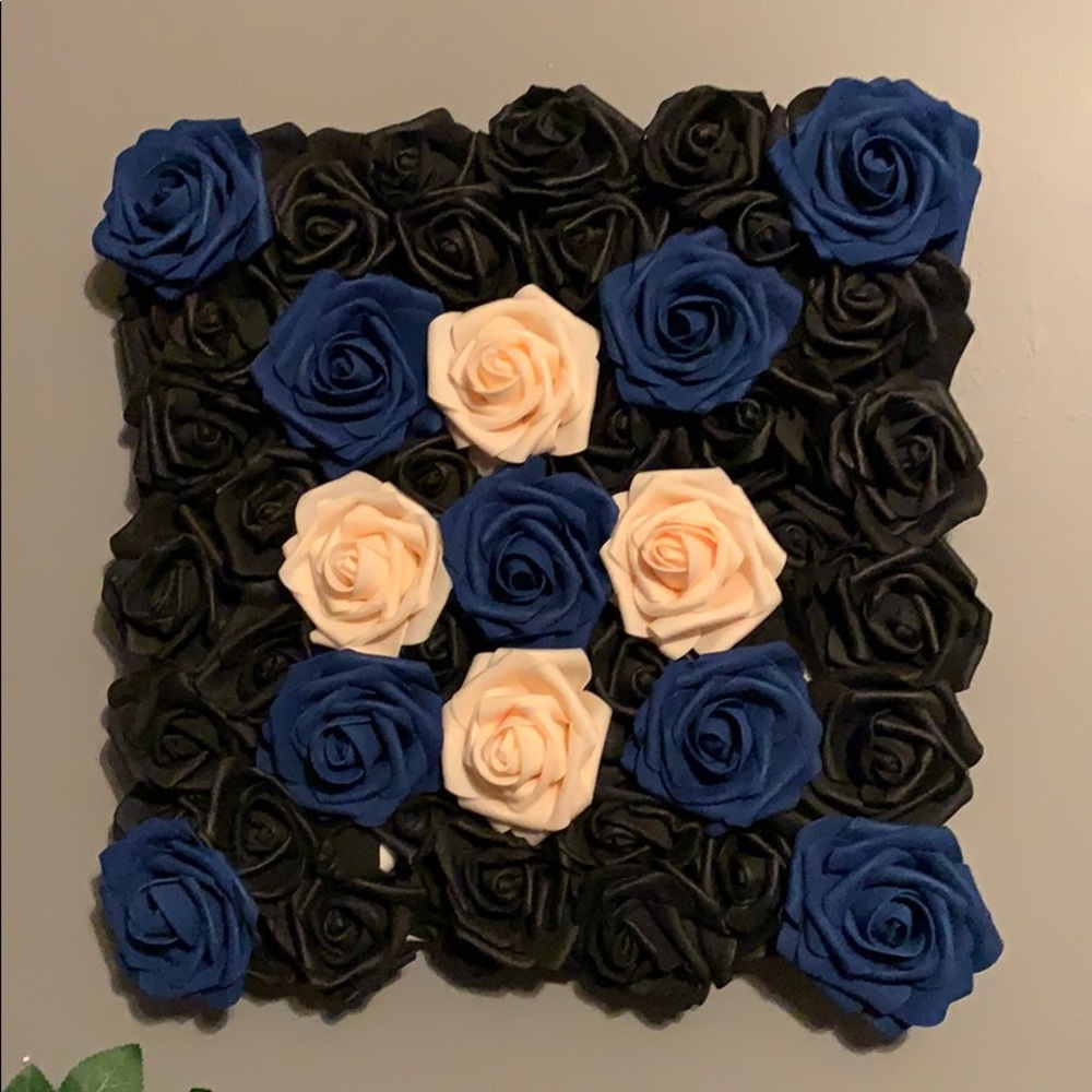 Rose wall canvas decor handmade by me